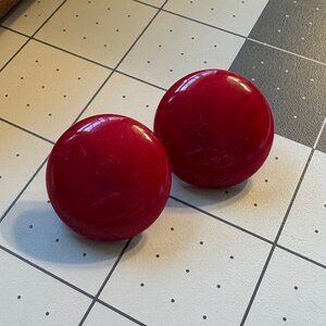 Dark Cherry Red Stone Earrings